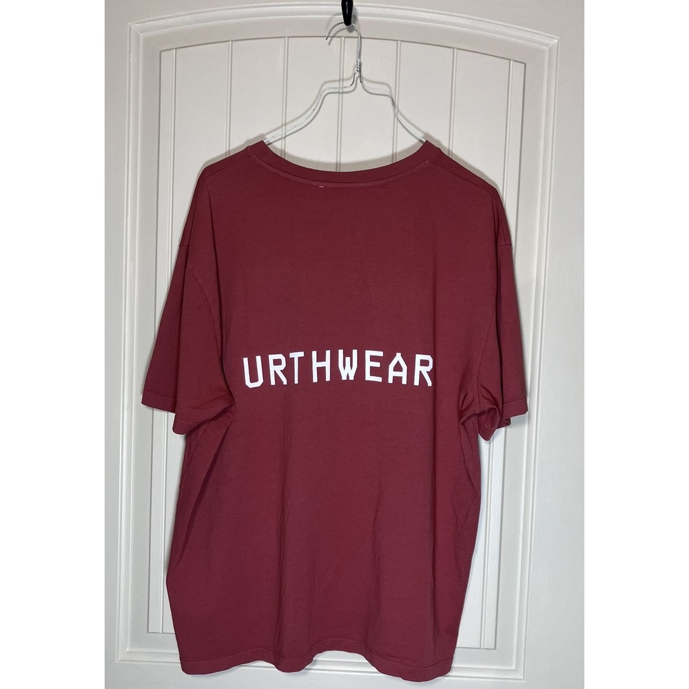 Urthwear Apparel Mens Medium Organic Cotton Graphic T-Shirt Mauve Pink Made  USA